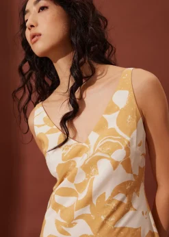 Love, Bonito Vacation|Dresses*V-neck A-line Midaxi Dress in Sunburst
